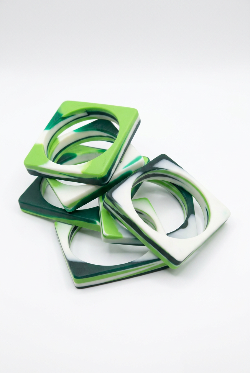 Resin Bangle - Daintree - Square
