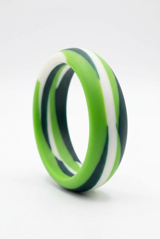 Resin Bangle - Daintree - Round Radiused