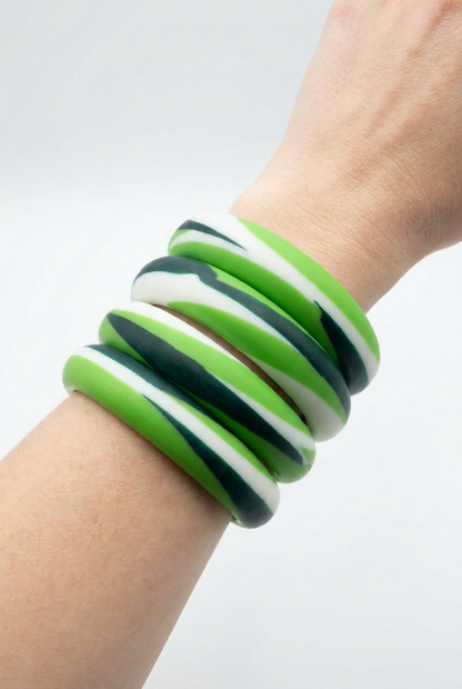Resin Bangle - Daintree - Round Radiused