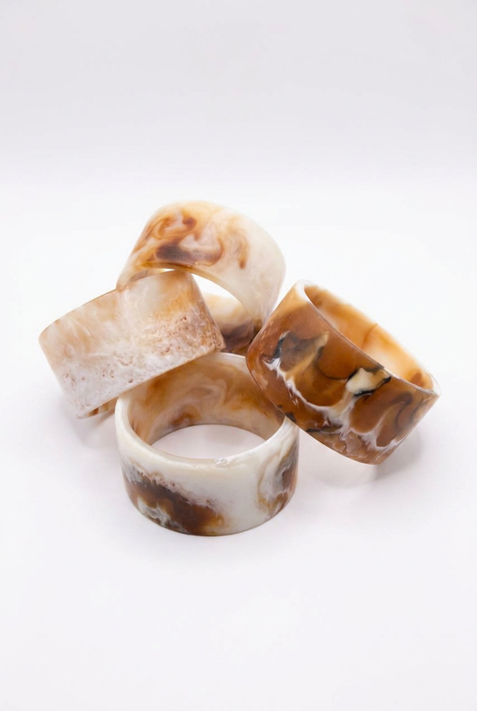 Resin Bangle - Desert Sands - Cuff