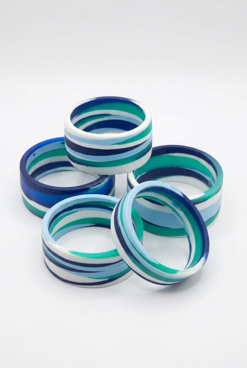 Resin Bangle - Indian Ocean - Cuff