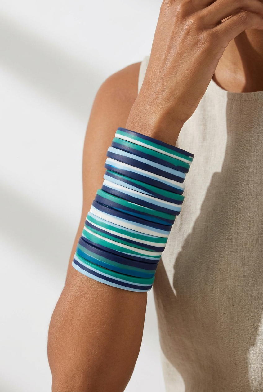 Resin Bangle - Indian Ocean - Cuff