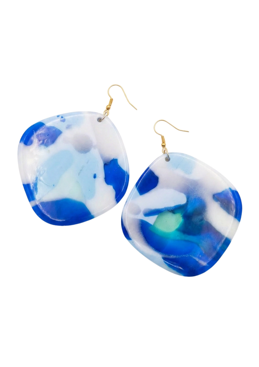 Resin Earrings - Indian Ocean
