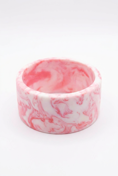 Resin Bangle - Pink Salt - Cuff