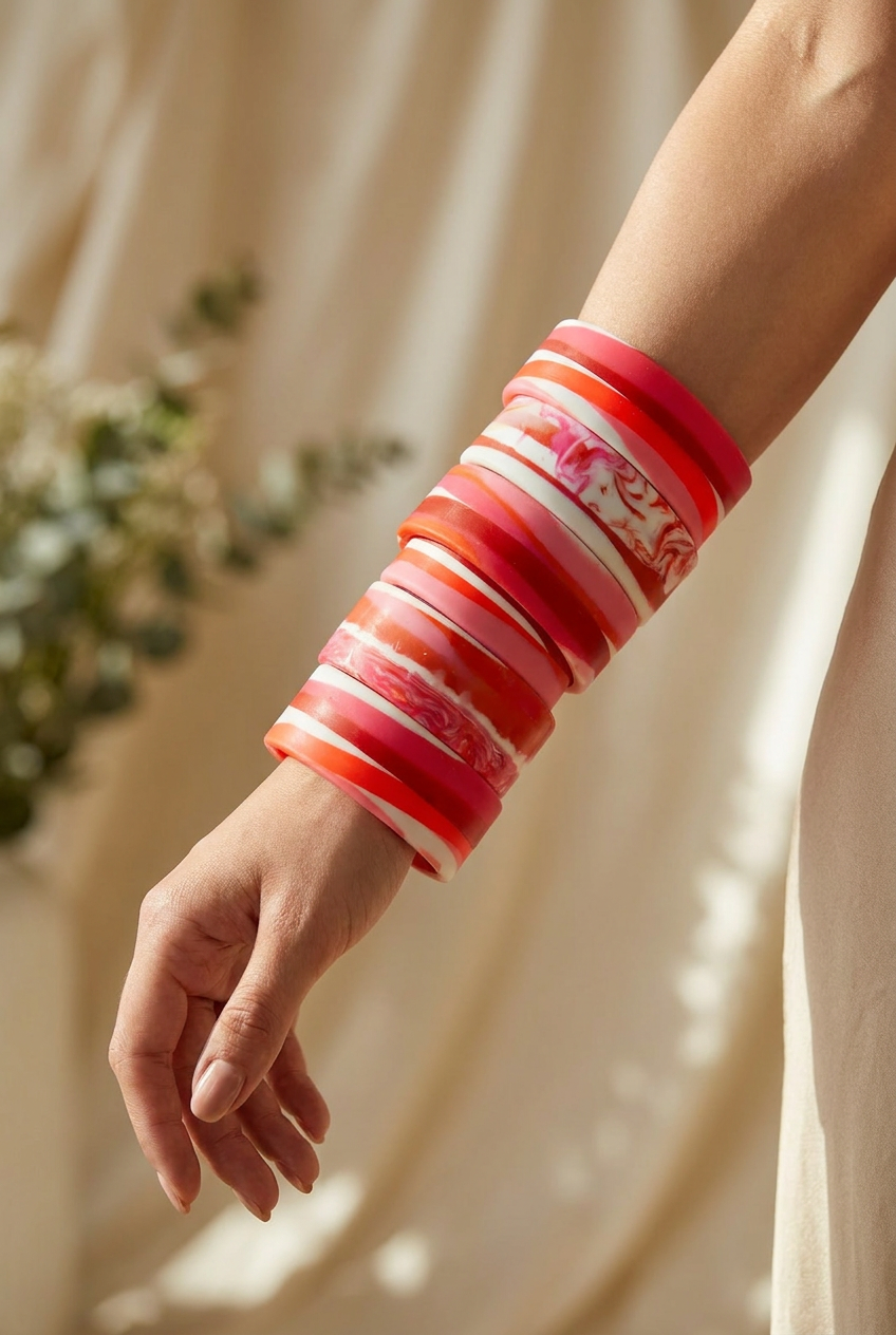 Resin Bangle - Sunset - Cuff