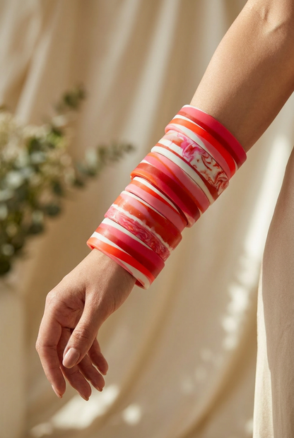 Resin Bangle - Sunset - Cuff