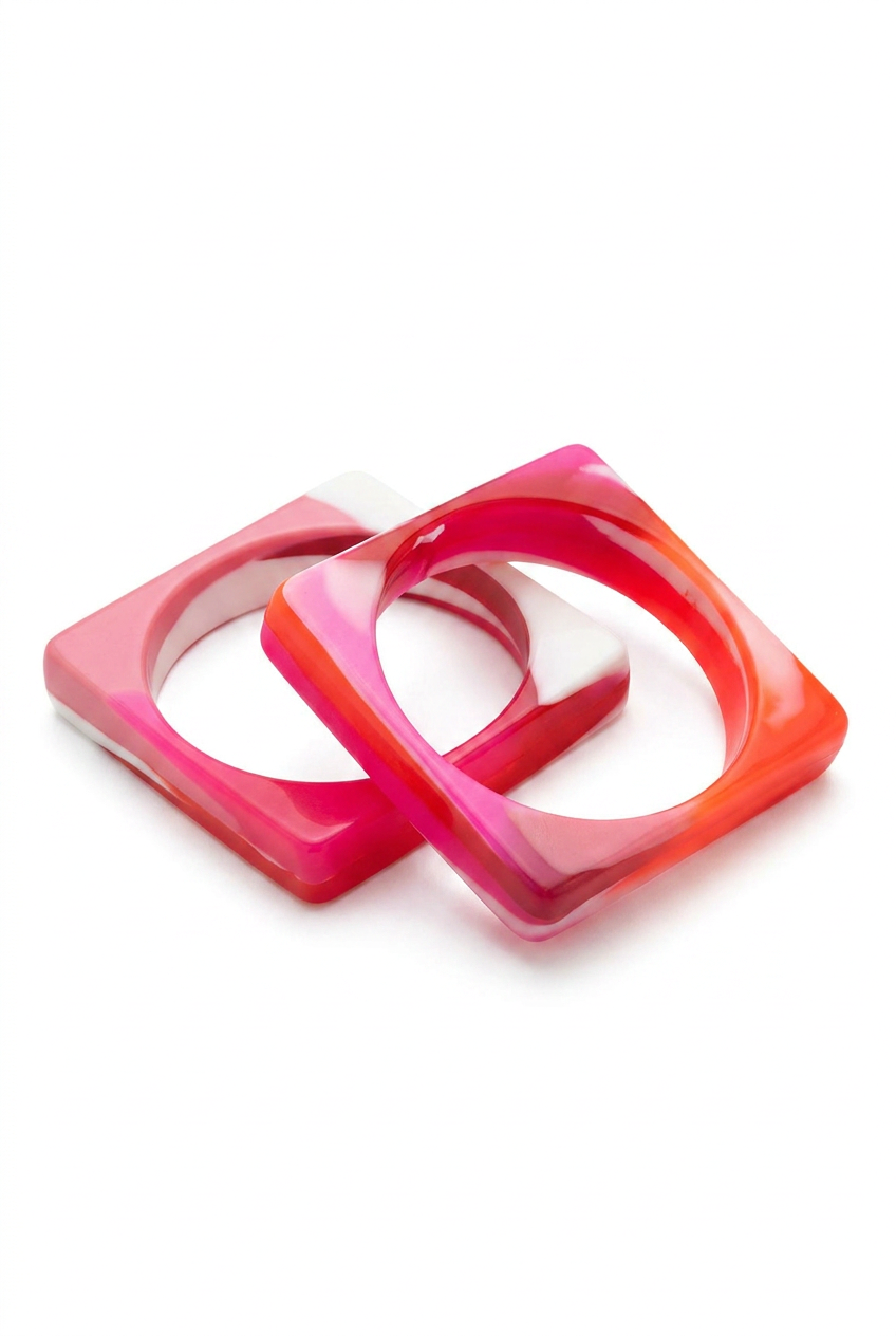 Resin Bangle - Sunset - Square