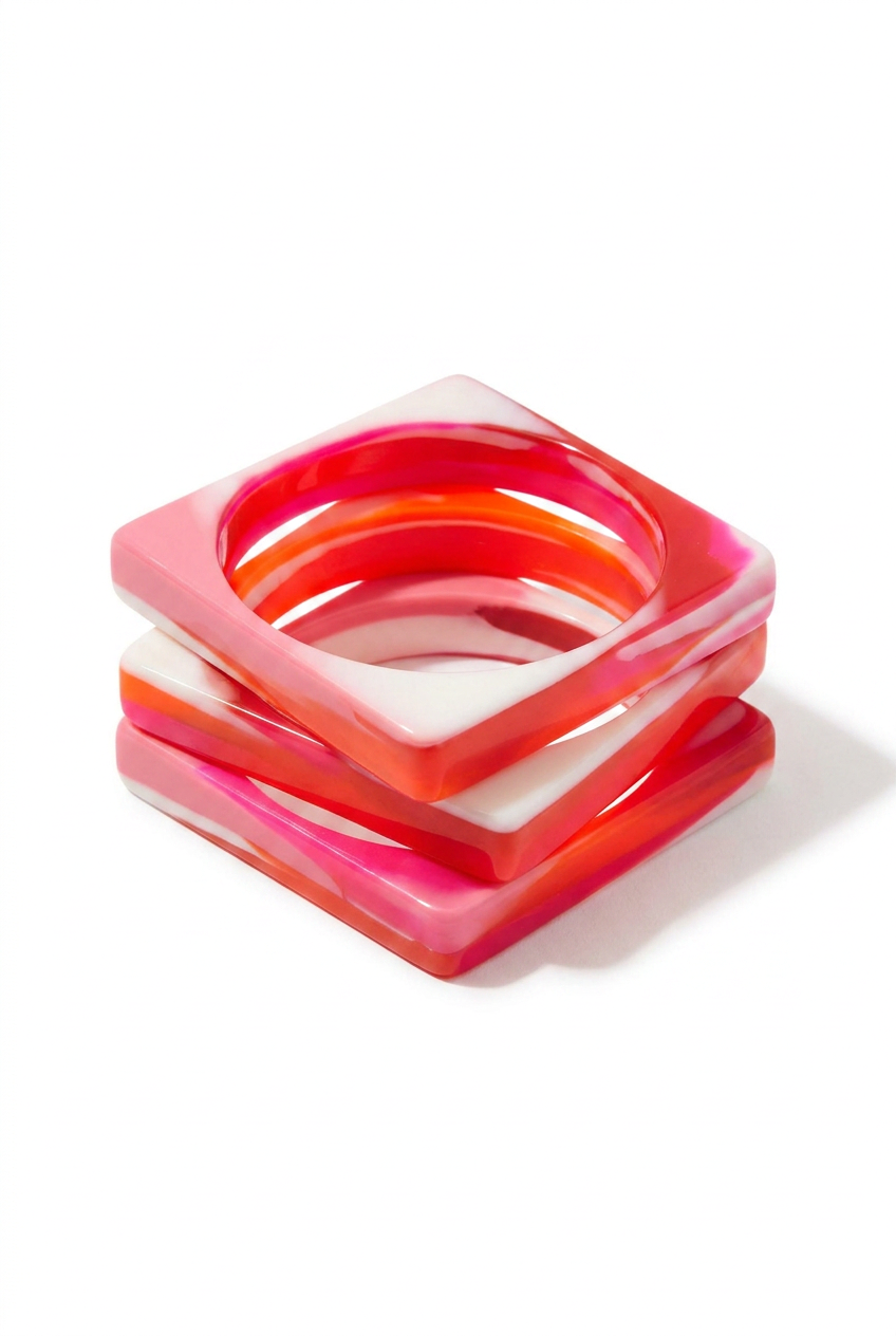 Resin Bangle - Sunset - Square
