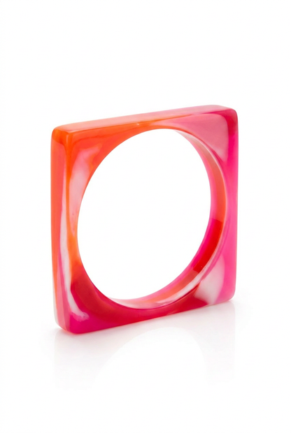 Resin Bangle - Sunset - Square