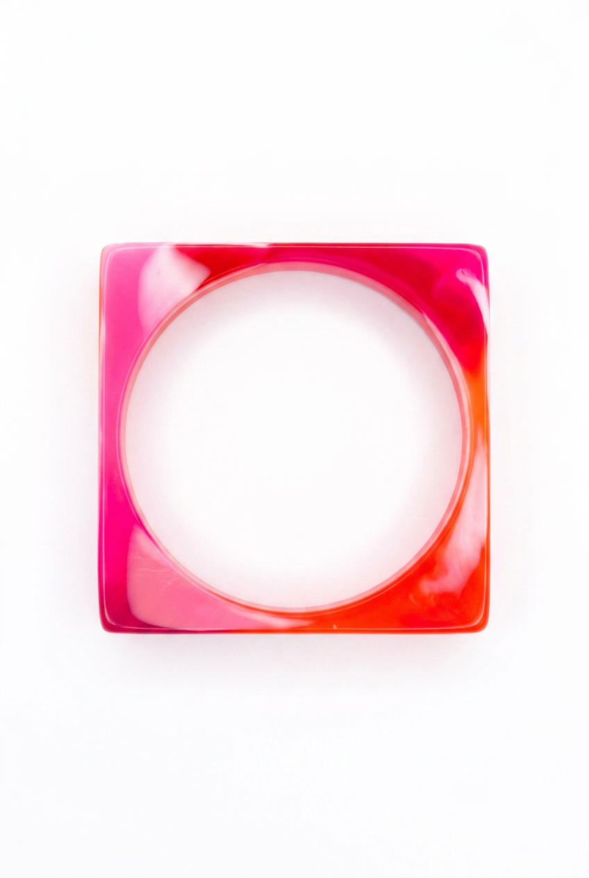 Resin Bangle - Sunset - Square