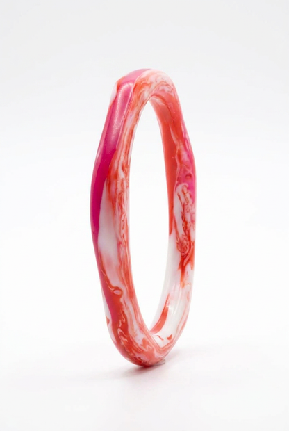 Resin Bangle - Sunset - Irregular skinny round