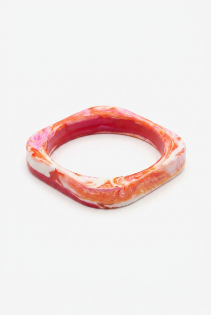 Resin Bangle - Sunset - Square Radiused