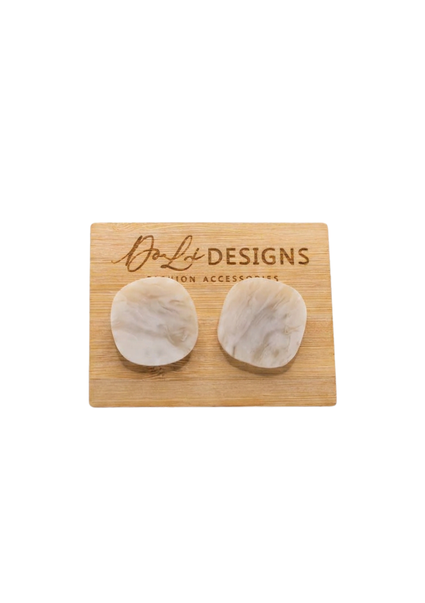 Resin Earrings - White Sands