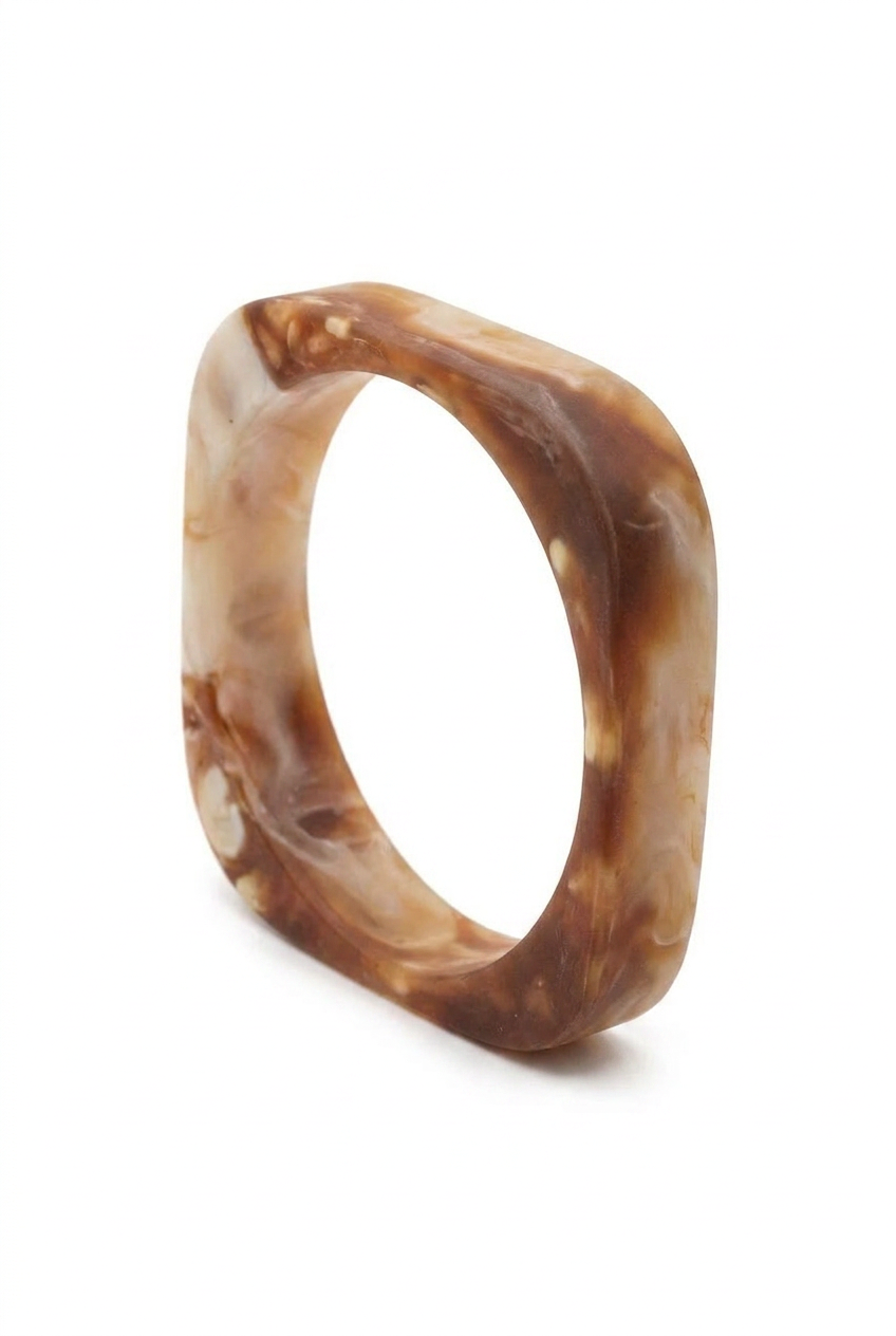Resin Bangle - Desert Sands - Square Radiused
