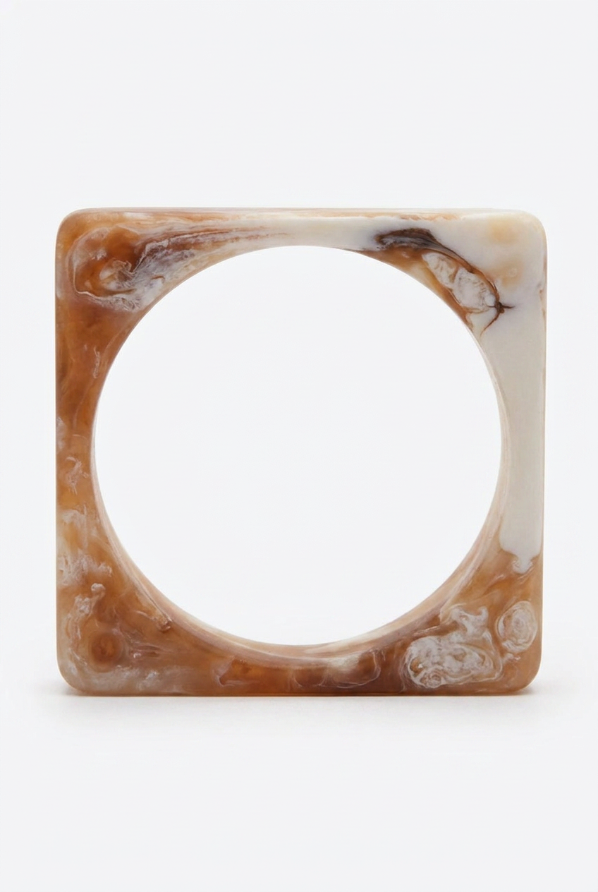 Resin Bangle - Desert Sands - Square