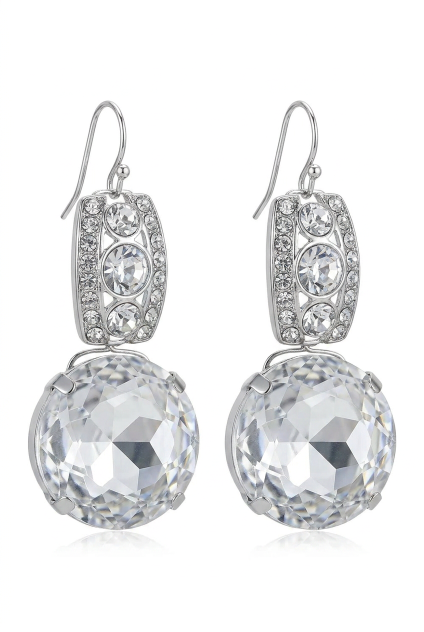 Revive - earrings - Silver, Clear