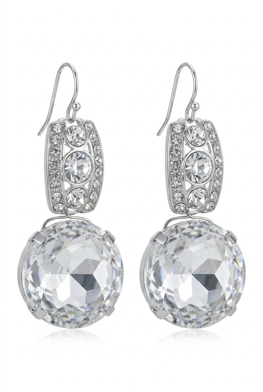 Revive - earrings - Silver, Clear