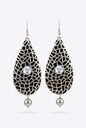 Revive - earrings - Silver & Black