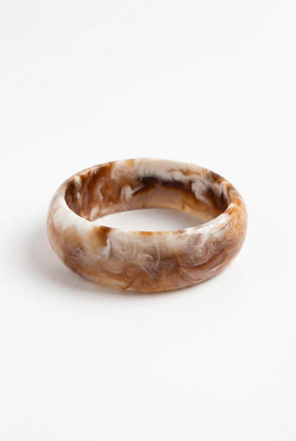 Resin Bangle - Desert Sands - Round Radiused