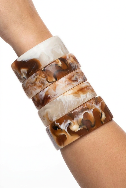 Resin Bangle - Desert Sands - Cuff