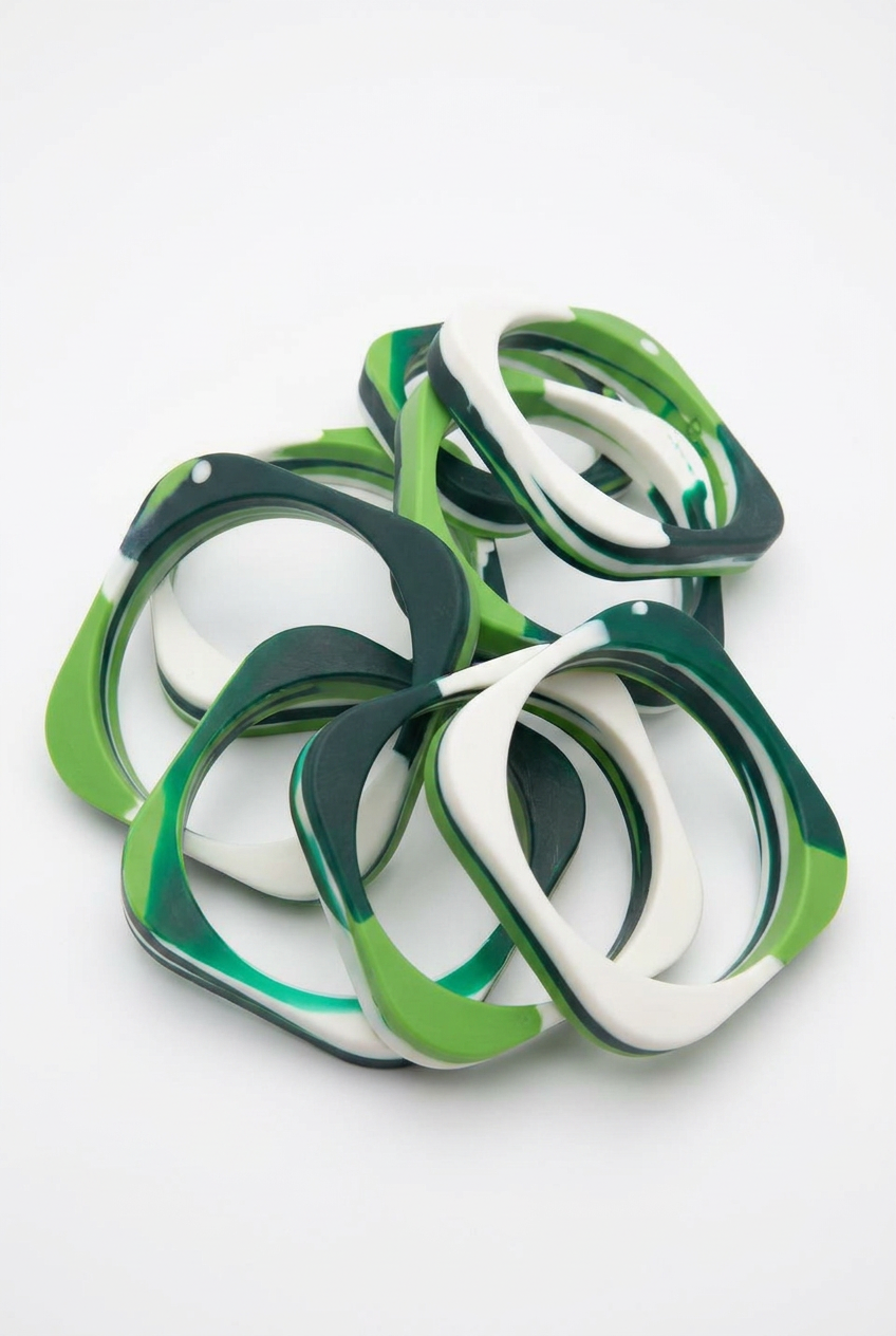 Resin Bangle - Daintree - Square Radiused