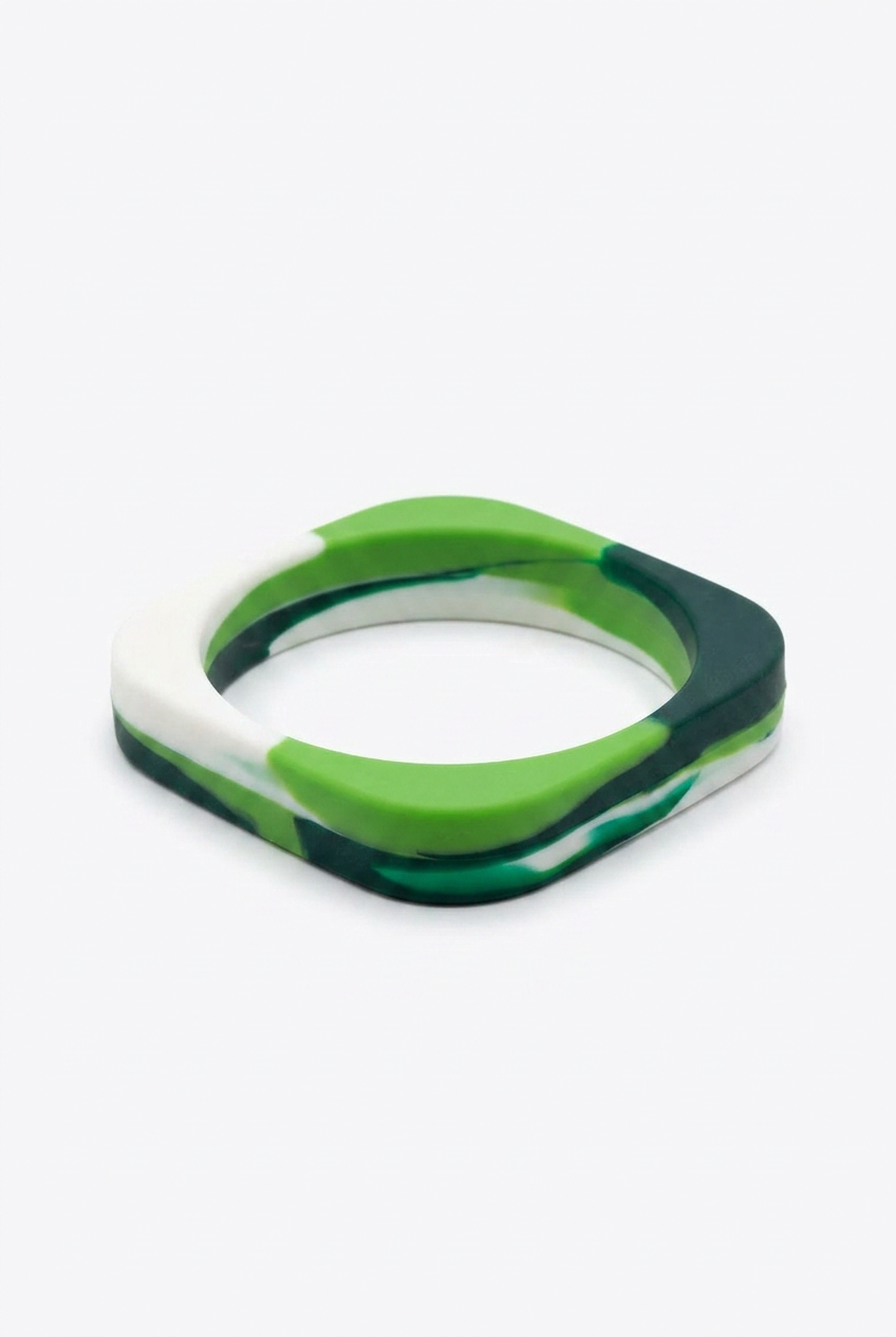 Resin Bangle - Daintree - Square Radiused