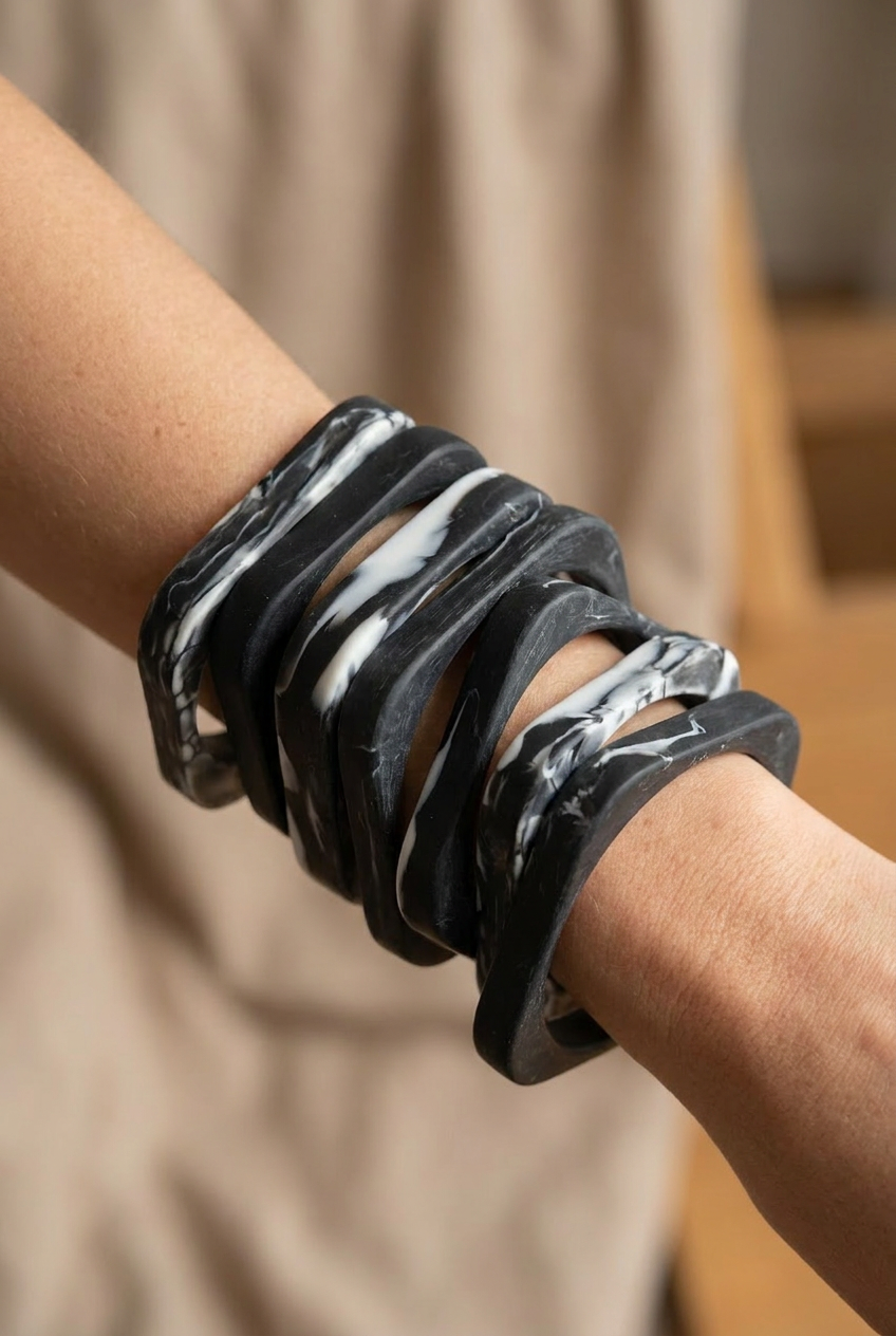 Resin Bangle - Nullarbor - Square Radiused