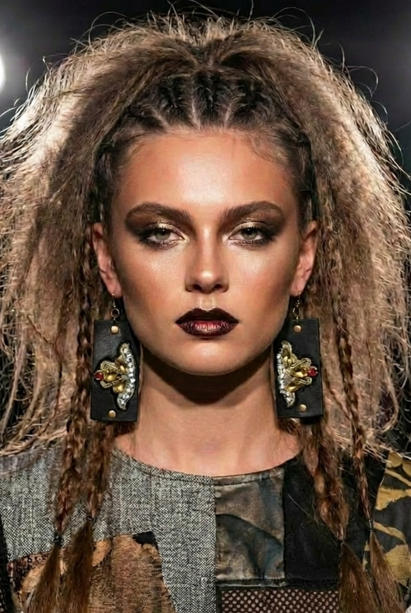 Revive - earrings - Black & Diamante