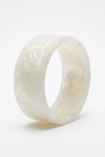 Resin Bangle - White Sands - Cuff