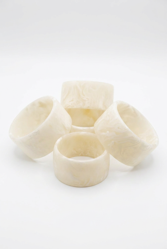 Resin Bangle - White Sands - Cuff